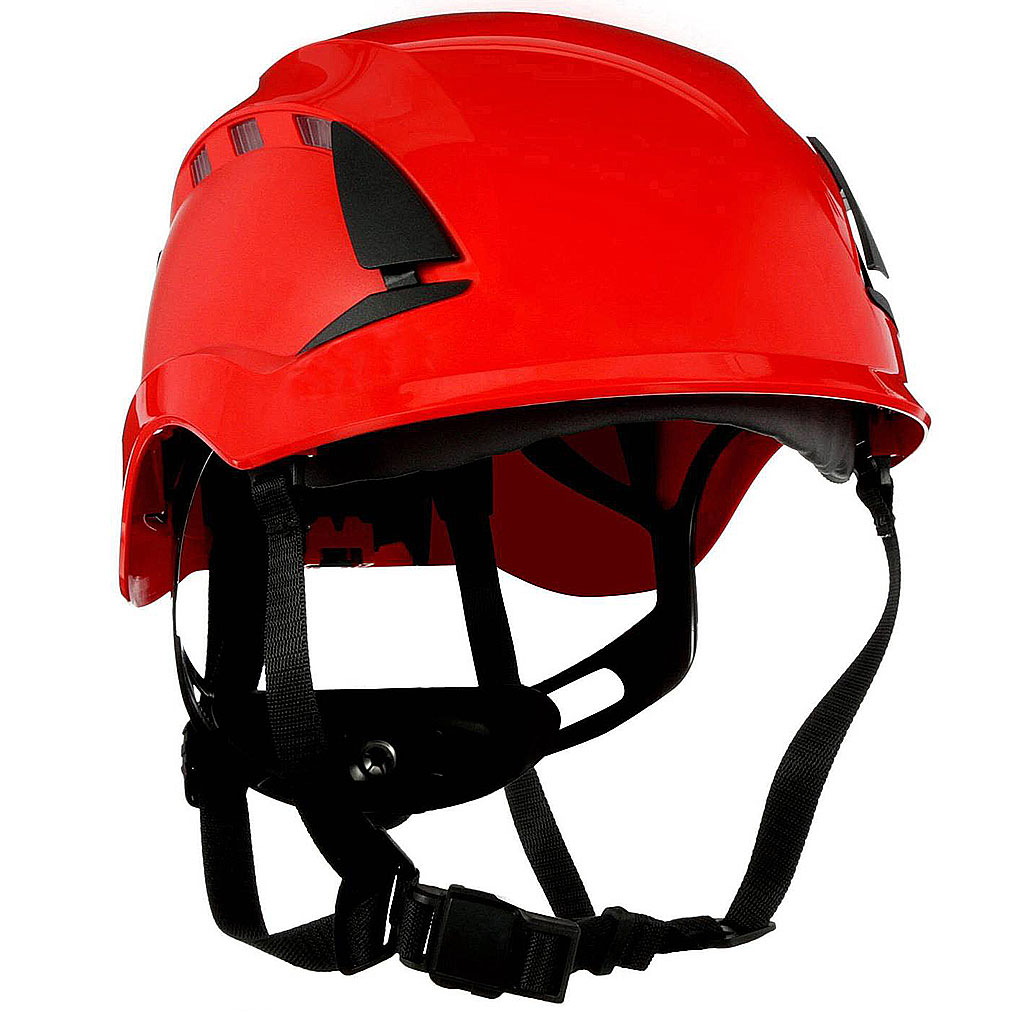 3M X5005VE-CE casque de protection SecureFit rouge, ventilé