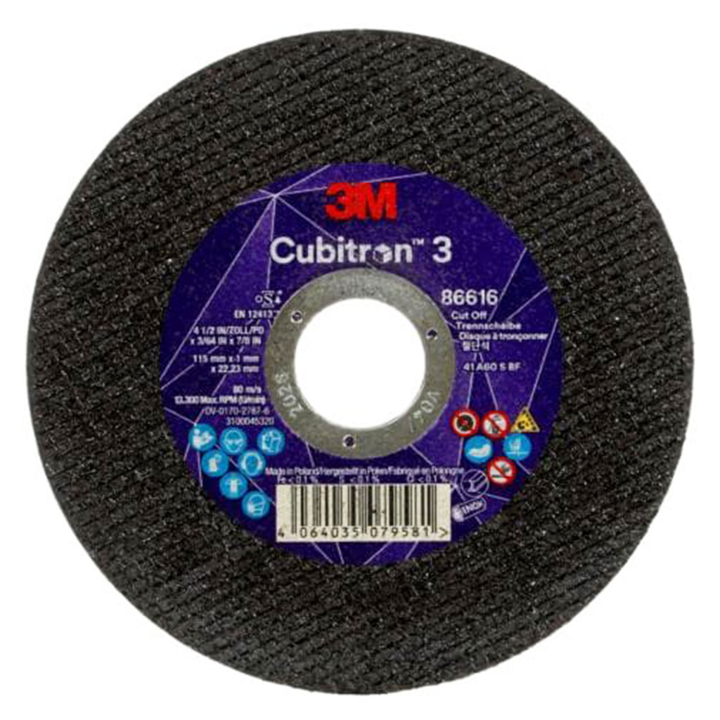 3M 86616 Cubitron 3 A60 115 x 1mm T41 cutting disc