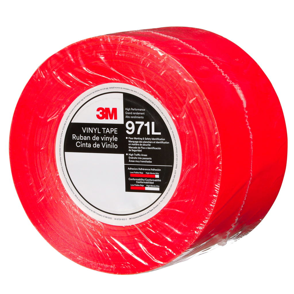 3M 971L vinyl adhesive tape red 0.43 50mm x 33m