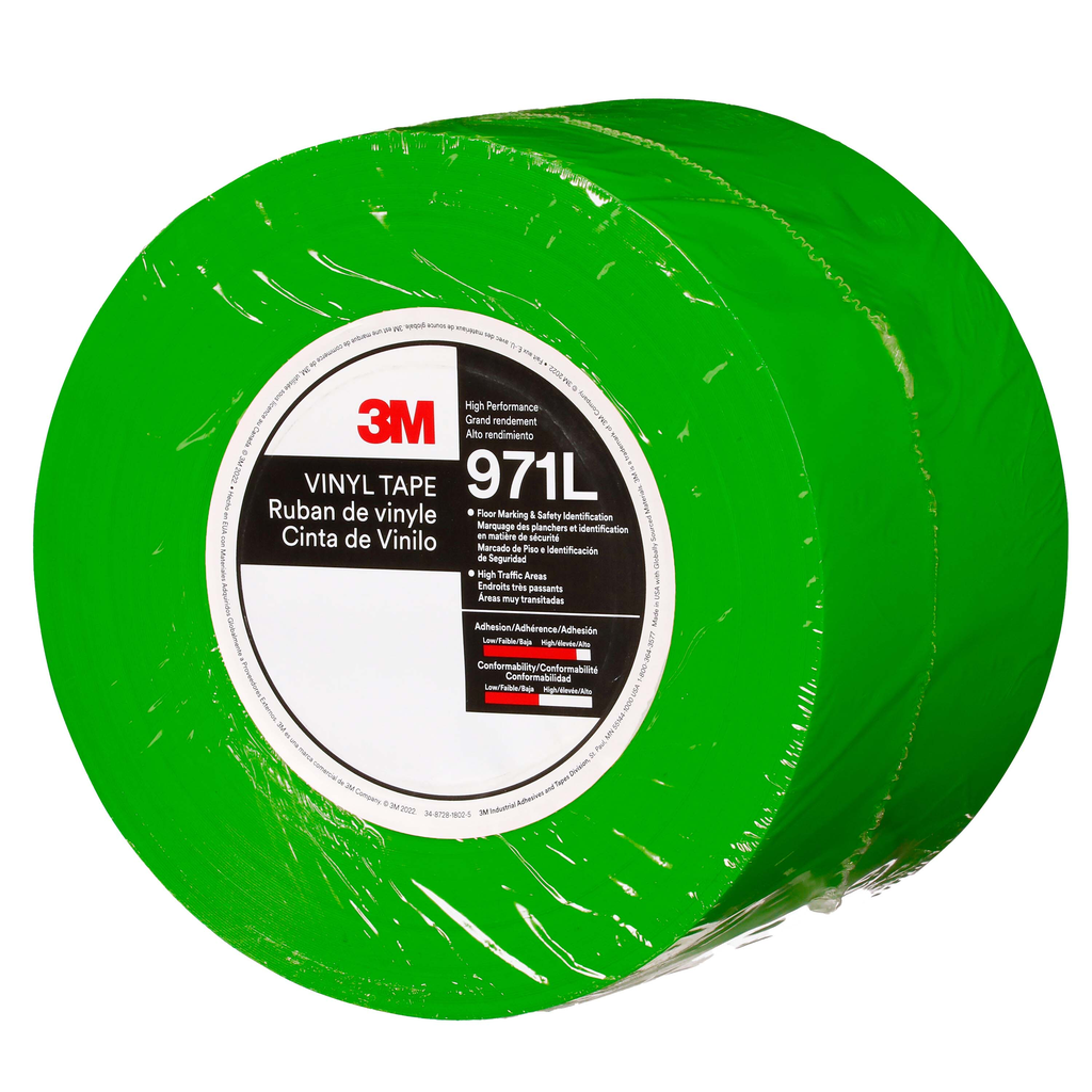 3M 971L nastro in vinile verde 0.43 50mm x 33m