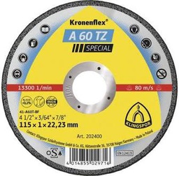 [13862] Klingspor cutting disc A60TZ SPECIAL 125 x 1mm