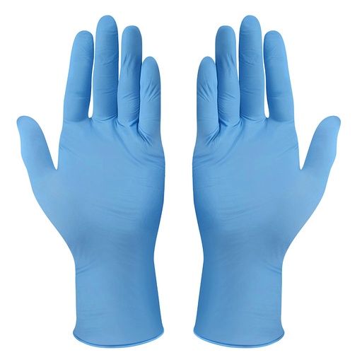 [20312] Powder-free Microflex blue nitrile gloves size L/8-9, box of 100pcs