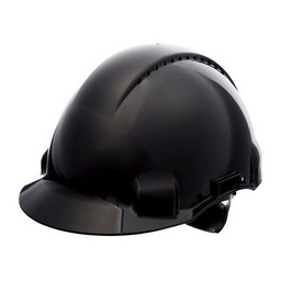 [22210] Casco protettivo 3M G3000 con indicatore UV, nero, ventilato