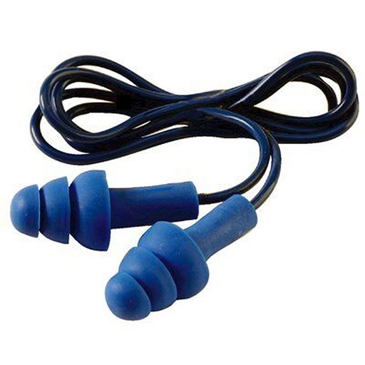 [22571] 3M TR-01-000 bouchons d'oreille EAR Tracer avec cordon, bleu, 30dB