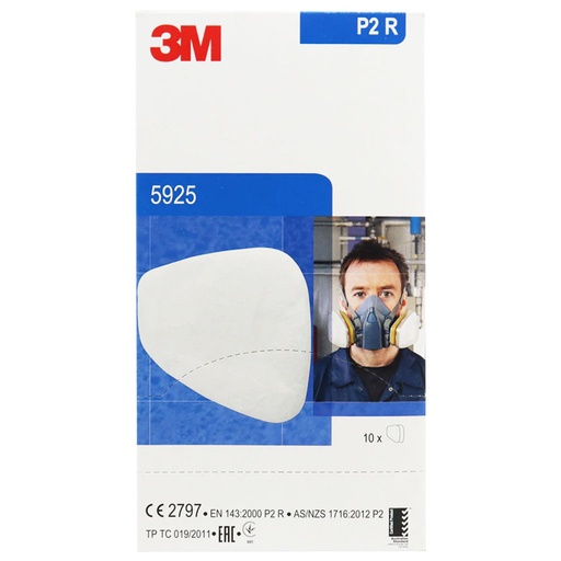 [04351] 3M 5925 filtre antipoussière P2R pour masque série 6000 et 7000