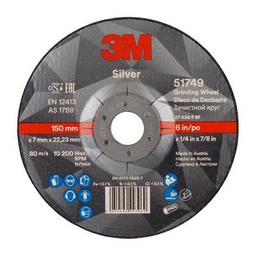 [24349] 3M grinding disc 51749 Silver A36 150 x 7mm T27