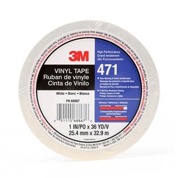 [11511] 3M 471 ruban adhésif vinyle blanc 0.13mm 50mm x 33m