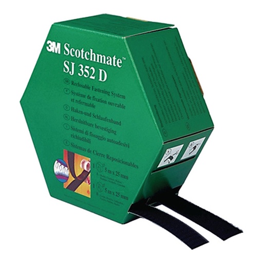 [04592] 3M SJ-352D Scotchmate Dual Lock Klettband schwarz 25mm x 5m