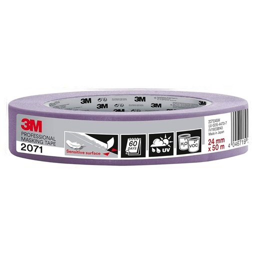 [20319] 3M 2071 Professionelles Abdeckband, Violett, 0.10 24mm x 50m