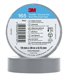 [26001] 3M Temflex 165 ruban vinyle isolant gris 0.15 19mm x 20m
