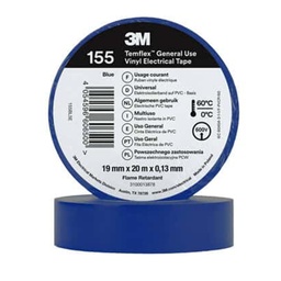 [26003] 3M Temflex 155 blaues isolierendes Vinylband 0.13 19mm x 20m