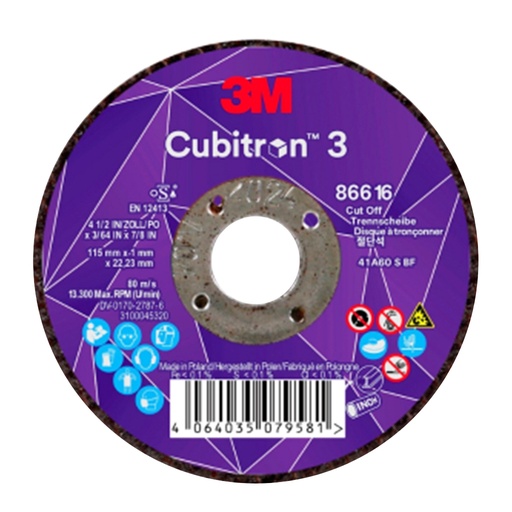 [28076] 3M 86616 Trennscheibe Cubitron 3 A60 115 x 1mm T41